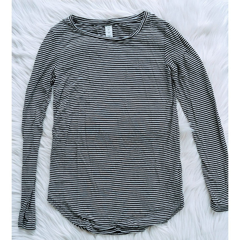 OLD NAVY XS Petite Luxe Stripes Long Sleeves